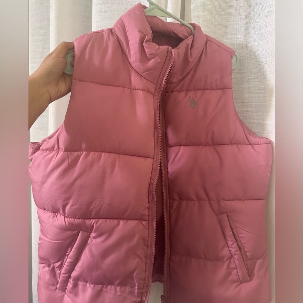 Pink US Polo puffer vest